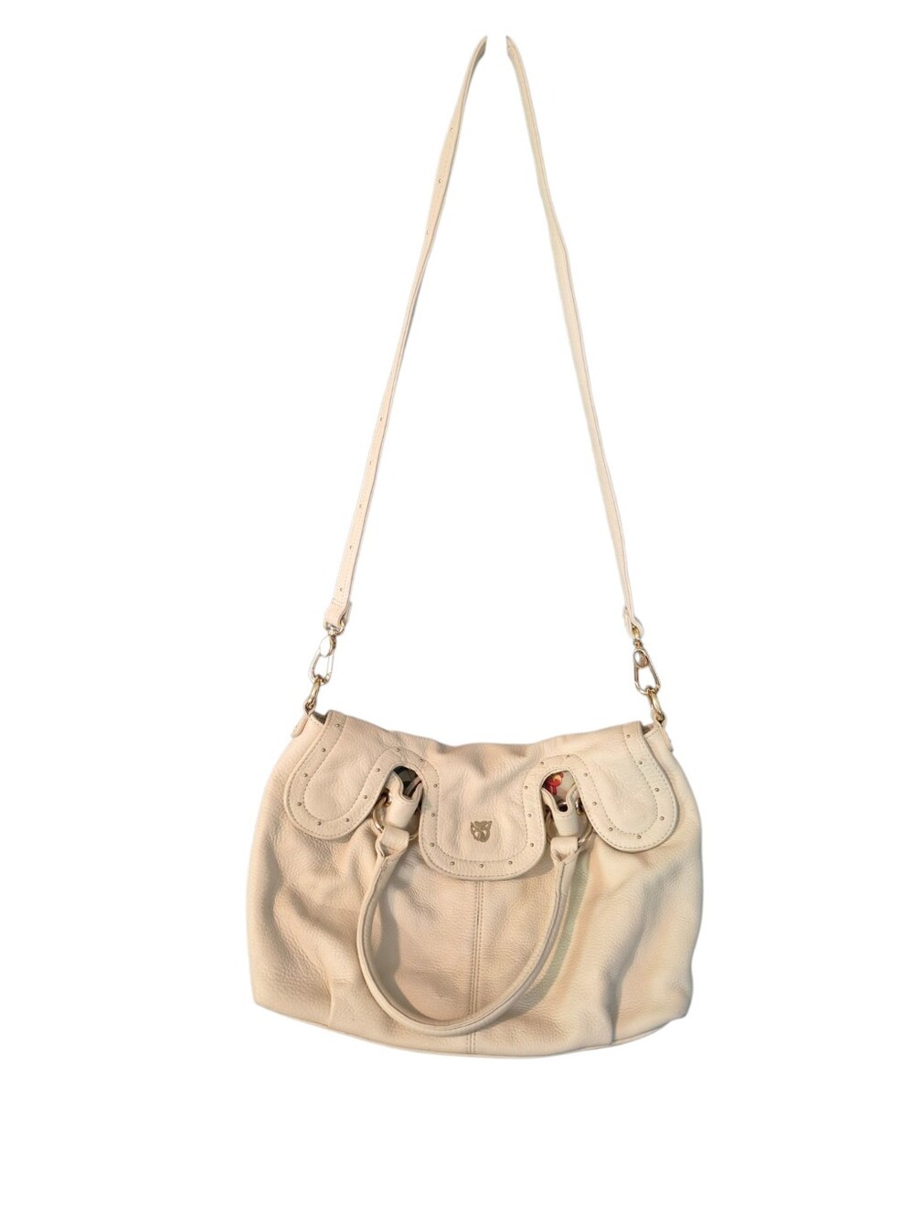 Allison Scott Ivory  Leather Shoulder Bag - Women's Satchel.        U18